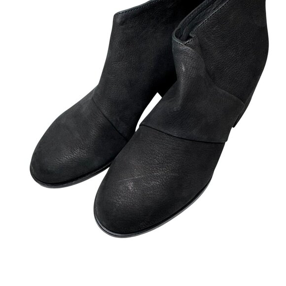 Eileen Fisher Womens Fayo Ankle Boots Booties Block Heel Black Leather Zip 7 NEW - Picture 6 of 7
